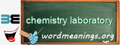 WordMeaning blackboard for chemistry laboratory